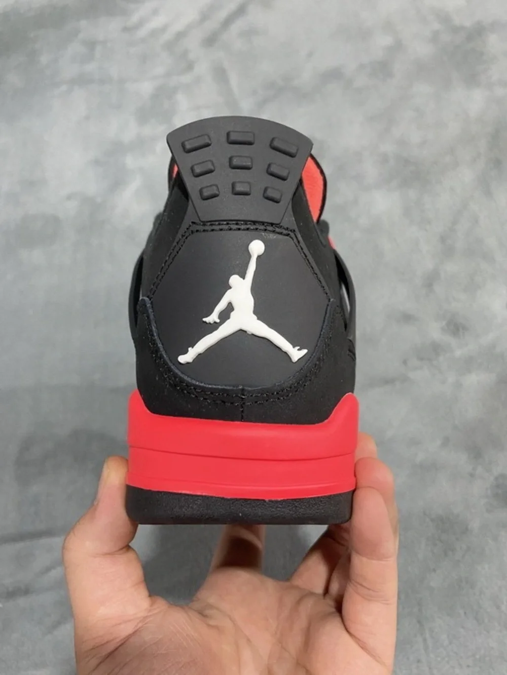 Air Jordan 4 Men's Black and Red Retro Basketball Sneakers